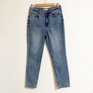 Oat New York Light Wash High Rise Straight Leg Jeans